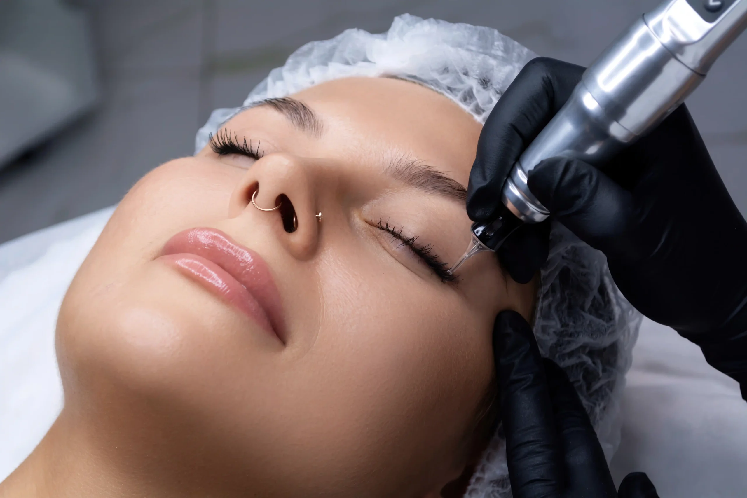 Permanent eyeliner tattoo procedure at Forever Beauty Med Spa in Salt Lake City, Utah